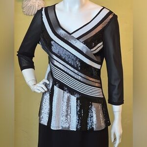 Cartise Sequence Formal Top / Mother of the Bride Large